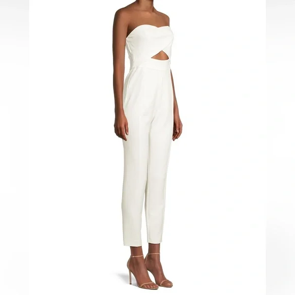 Black Halo Jada Strapless Jumpsuit Size 10 NWT